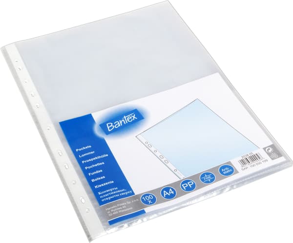Bantex Crystalline T-paidat A4 PP-kalvo (100 kpl)
