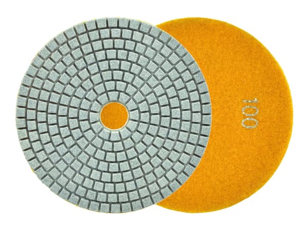 Polerskive til vådslibning af stentøj 125mm GR100 (5/250)