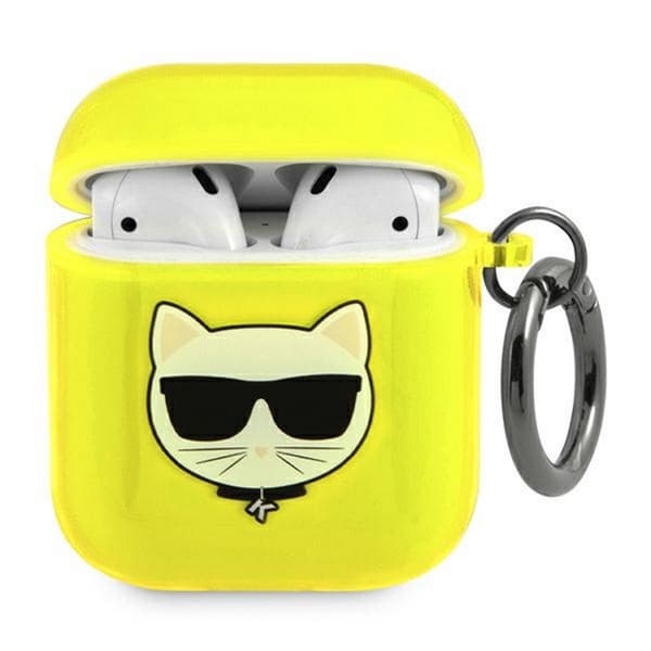 Karl Lagerfeld Choupette etui til AirPods 1/2 - Gul