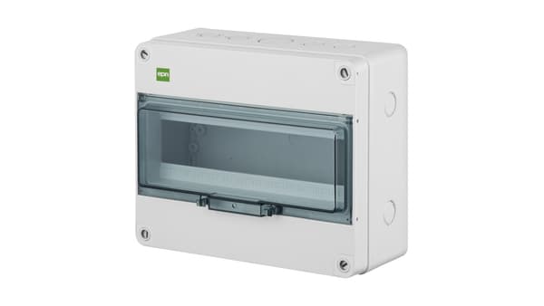 Utanpåliggande kopplingsutrustning Hermetica RN-1x12 IP65 grå 2207-01
