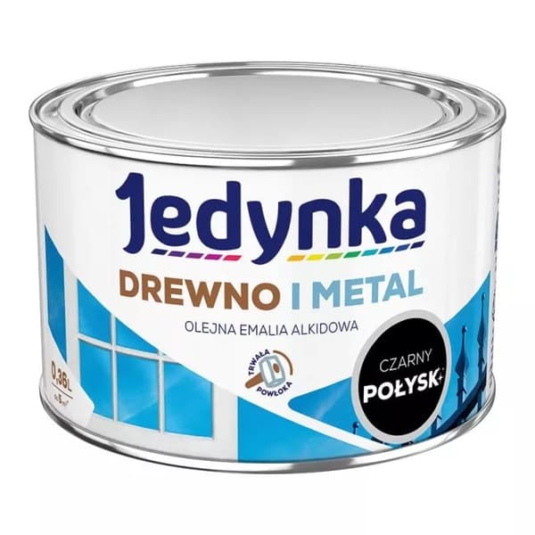 ALKYDMALING TIL TRÆ OG METAL SORT 0,36L