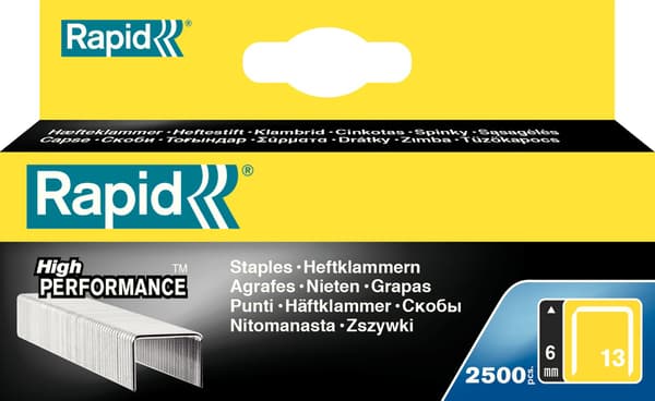 Rapid Nr. 13 fintrådshæfteklammer 6 mm