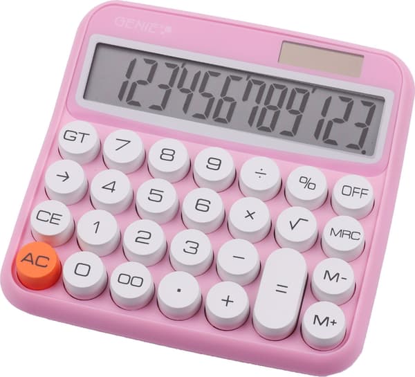 Lommeregner Genie GENIE Bordregner 612P pink