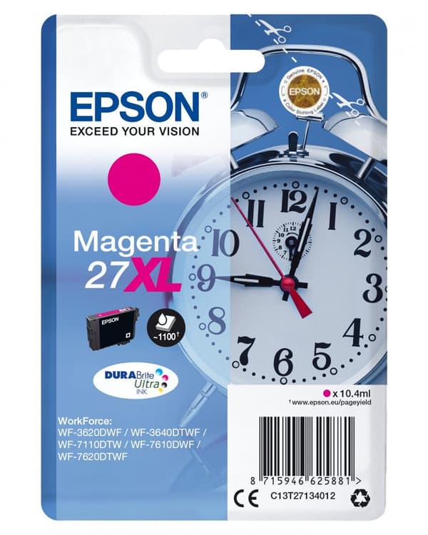 Epson 27XL - XL - magenta - original - blækpatron