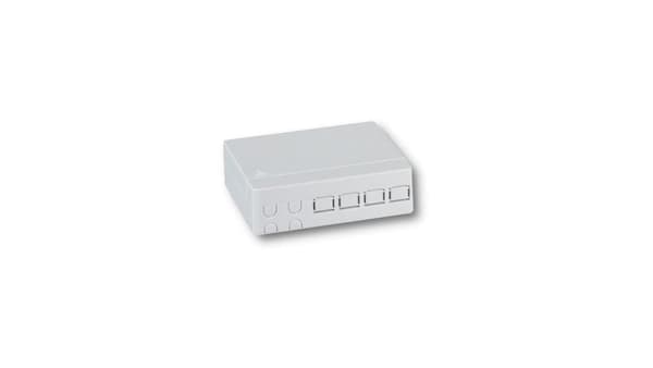 FTTH EFB-Elektronik FTTH-BOX-IN-5 internt klientuttag för 4 adaptrar, väggmonterad eller DIN-skena