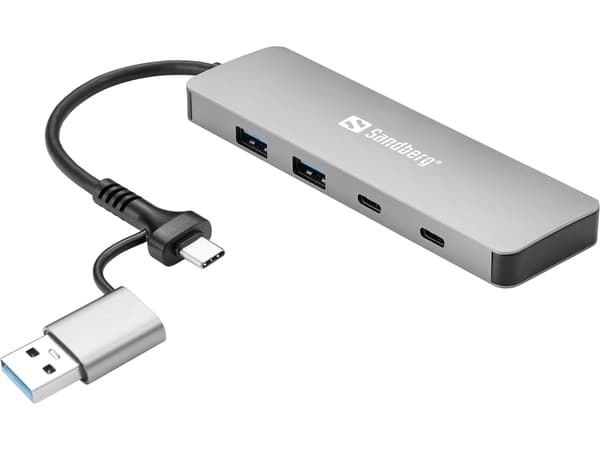 Sandberg USB-C/A til 2xUSB-A+2xUSB-C Hub USB-C/A til 2xUSB-A+2xUSB-C Hub
