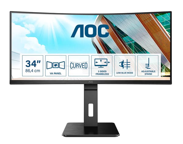 AOC LED Curved-Display CU34P2A - 86 cm (34\") - 3440 x 1440 UWQHD