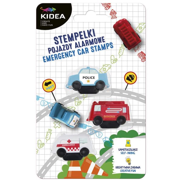 Stämplar Räddningsfordon 3 st. KIDEA