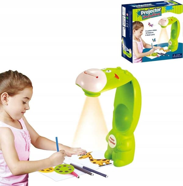 Ritbord med giraffprojektor