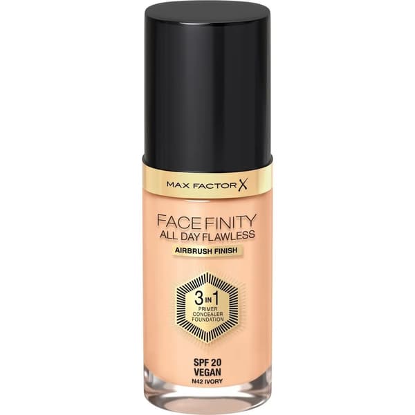 Crème Make-up Base Max Factor Face Finity All Day Flawless 3-in-1 Spf 20 Nº N42 Ivory 30 ml