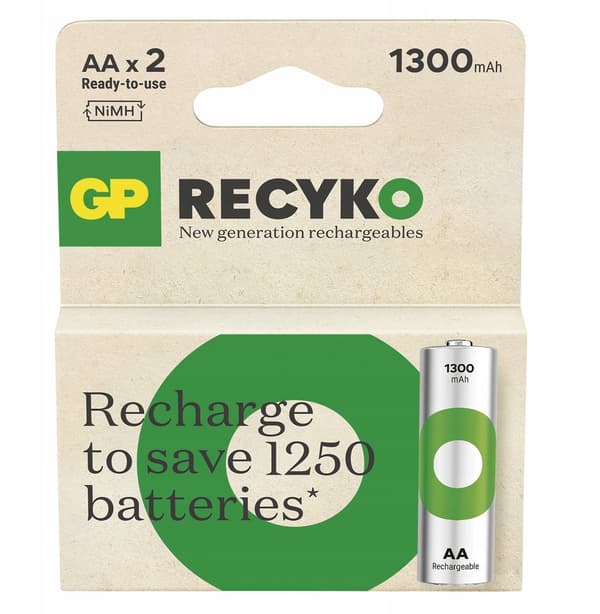AKUT GP RECYKO AA. 1300MAH. 2KPL