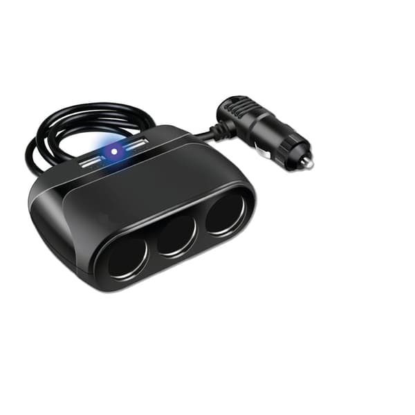 2GO 3-tie autojakaja + 2x USB