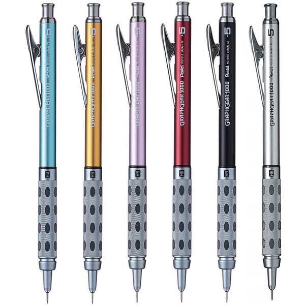 Pentel GraphGear 1000 Stiftpenna 0,5 mm Silver