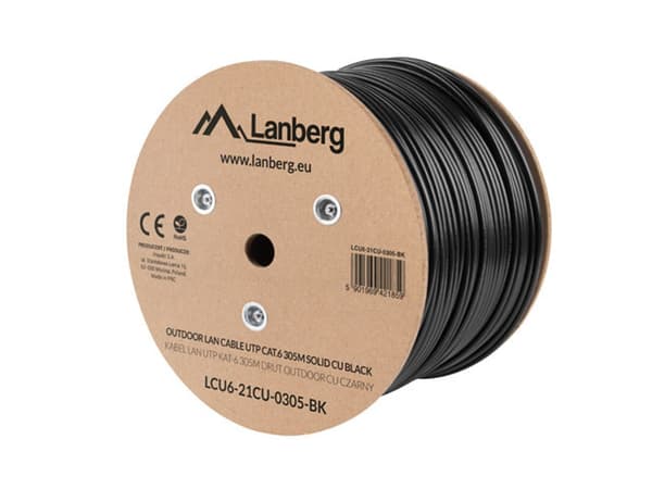 Lanberg bulkkabel - 305 m - sort