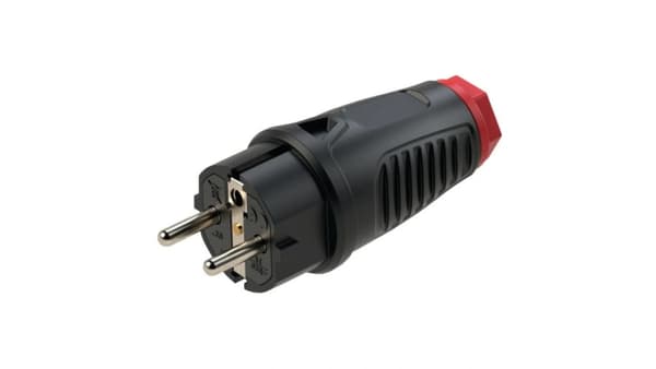PCE Gummistik 16A 2P+J 230V UNI-SCHUKO IP54 /helgummi/ TAURUS2 0522-sr