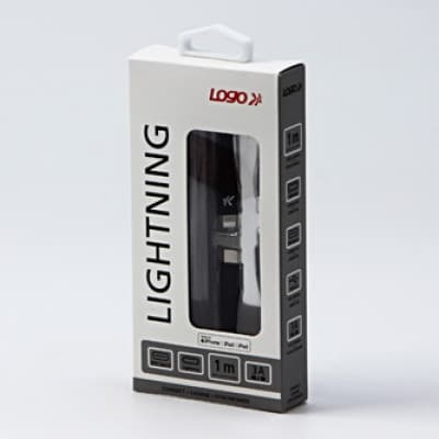 USB Logo USB-C-kabel - Lightning 1 m Sort