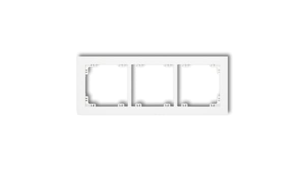 DECO Universalramme, tredobbelt plast, mat hvid 25DR-3