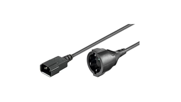 MANHATTAN Strømadapterkabel IEC320 C14 til Schuko F-stik 1,5m
