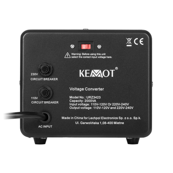 Spänningsomvandlare KEMOT 1600 W/2000 VA