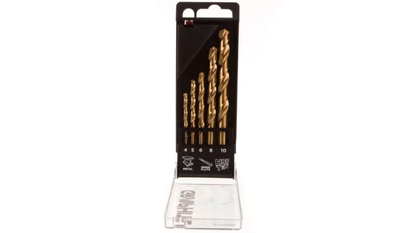 Topex Titanium Cylindrisk Bor 4 5 10 8mm Sæt (57H196)
