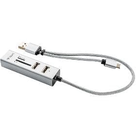 YHC 103SR USB-C OTG HUB+YENKEE-läsare