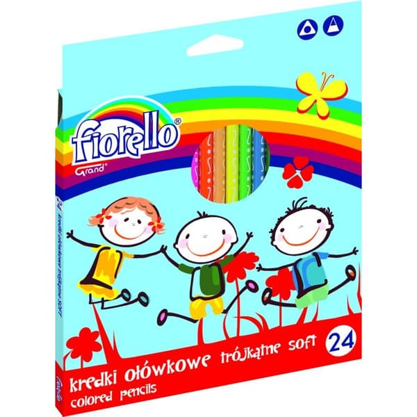 Superbløde farveblyanter 24 farver FIORELLO