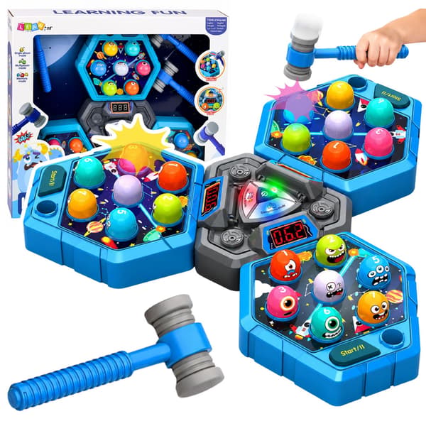 Whack-A-Mole Varelser Arkadspel för 3 spelare 3 lägen Glödande hammare