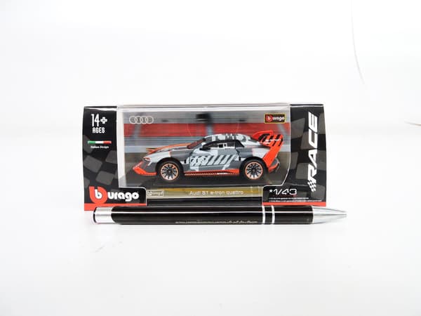 *BBURAGO metalli., 1:43, RACE, AUDI S1 E-TRON, harmaa