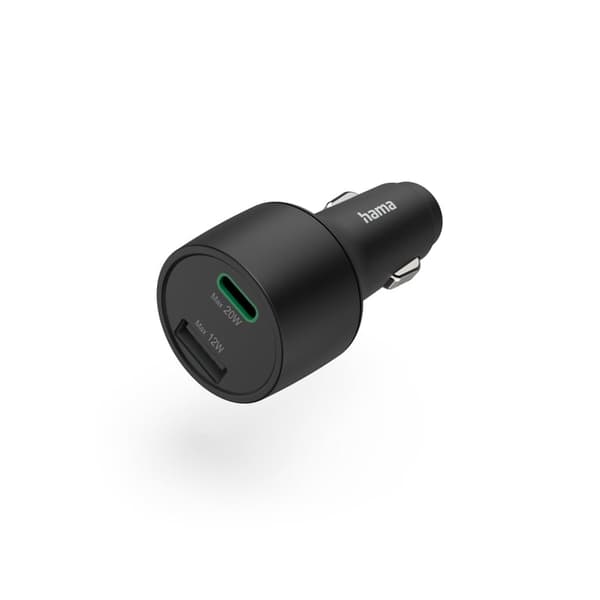 Hama Biloplader USB-C/USB-A Power Delivery/Quick Charge 30W sort