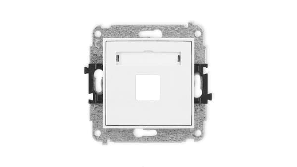 ICON Mekanisme til multimediestik uden modul (Keystone standard) mat hvid 25IGM-1P