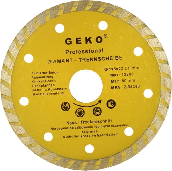 Skiva diam.115mm turbo GEKO PROFI (100)