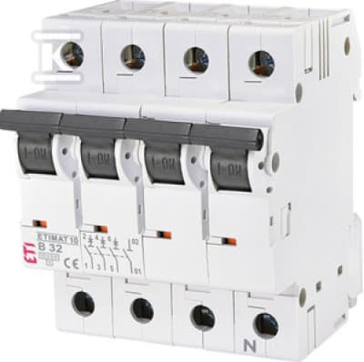 Afbryder 3P+N B 32A 10kA AC ETIMAT10 002126719