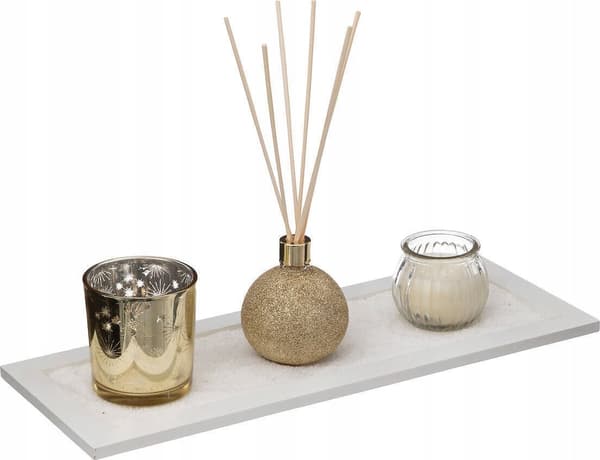 Atmosphera Duftspreder Duftsæt med Lys og Diffuser, Guld