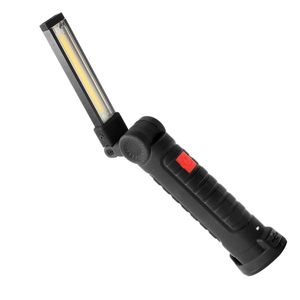 LED COB verkstadslampa 2W, 200lm, 1200mAh, Vikbar