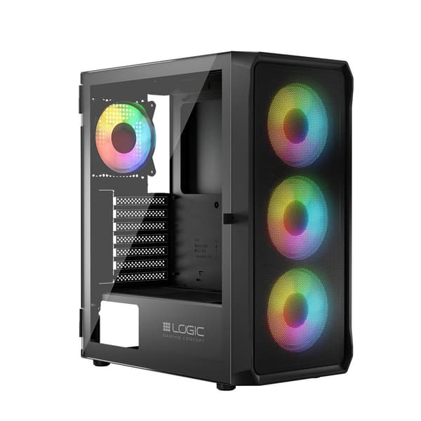 KOTELO LOGIC PORTOS ARGB MIDI USB 3.0 Musta
