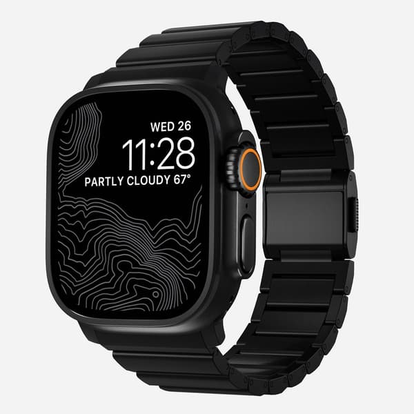 Nomad Titanium Band, svart hårdvara V2 - AW 46mm / 49mm