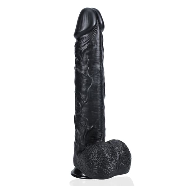 RealRock XL Intimmodel med Sugefod 38 cm Sort