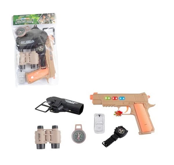 Militärsats med pistol