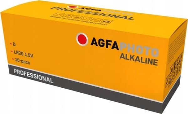 AgfaPhoto Professional alkalinebatteri -D Mono 10 stk.