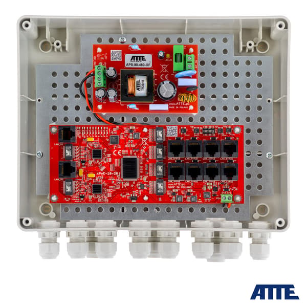 8 PORT UDENDØRS SWITCH POE TIL 8 ATTE IP-KAMERAER IP-8-20-L2