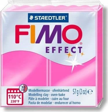 Fimo Härdande Massa Kub neonrosa 57g