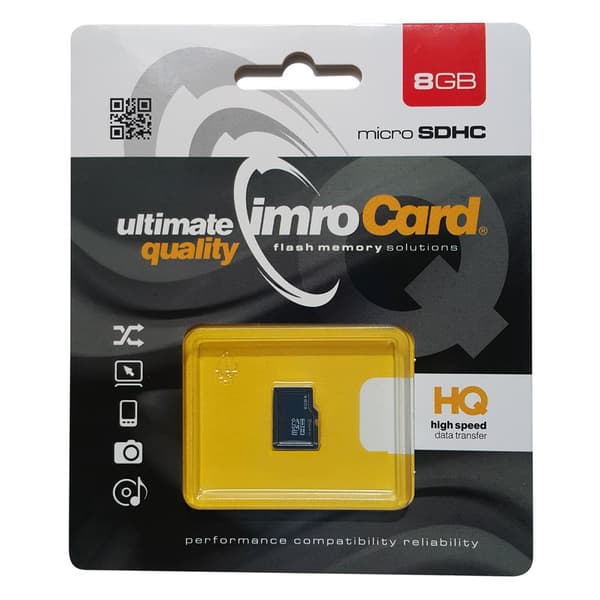 IMRO microSD 8GB hukommelseskort uden adapter