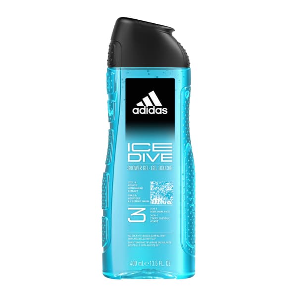 Adidas Ice Dive Wash Gel 3i1 til mænd 400ml