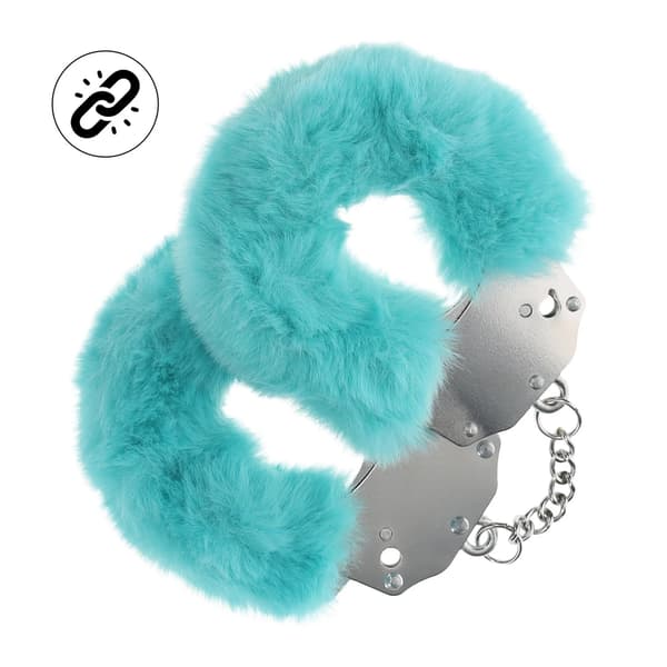 You2Toys Fluffy Anatomic håndjern sikkert låsesystem blå