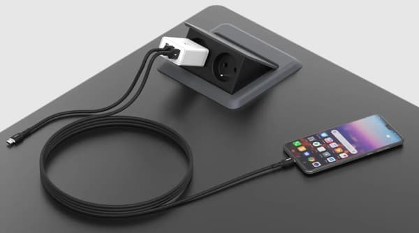 Krux USB-kabel USB-A - USB-C 1,2 m Sort (KRX0047)