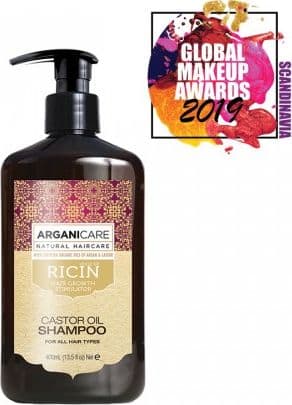 Arganicare_risiiniöljy-shampoo hiusten kasvua stimuloiva 400ml