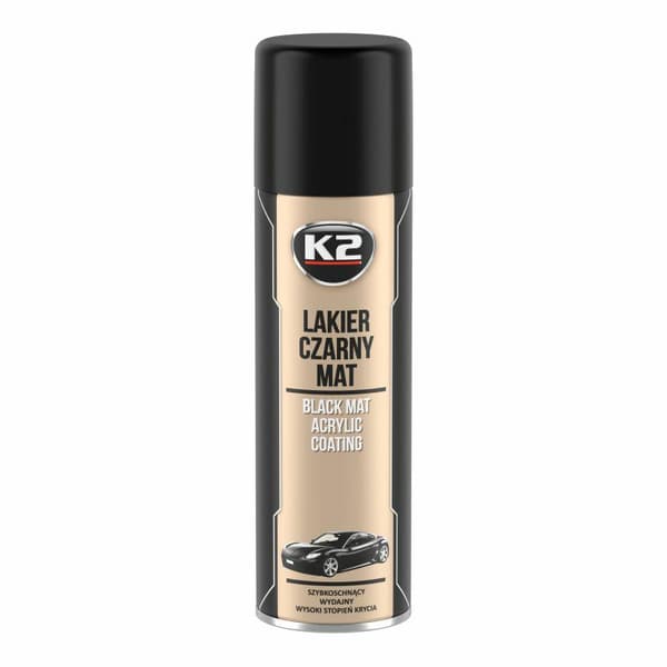 K2 AKRYL SNABBTORKANDE SVART MATT LACK 500ML