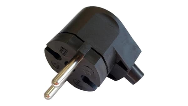 Kulmapistoke musta ilman maadoitusta WT-2-2/24033