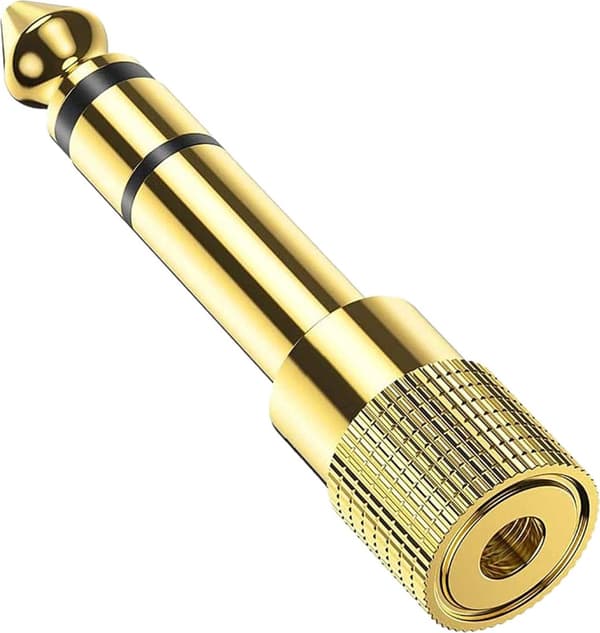 AV-adapter Mozos Jack 3,5 mm - Jack 6,3 mm Guld (MA6335)