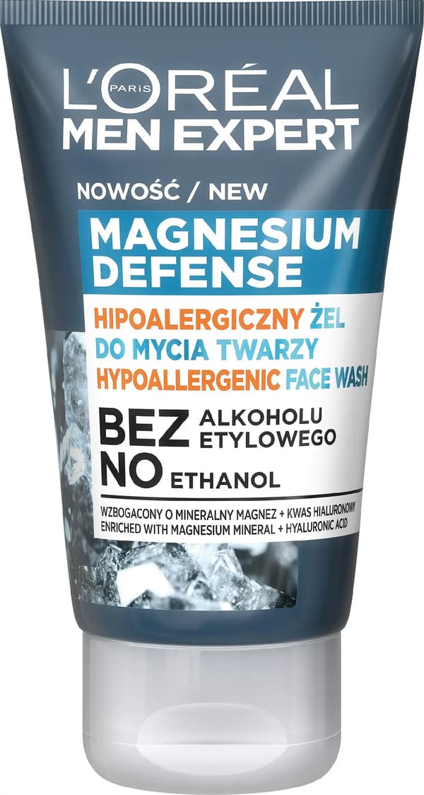 L'Oreal Paris Loreal_men Expert Magnesium Defense Ansigtsvask hypoallergen ansigtsvask gel 100ml